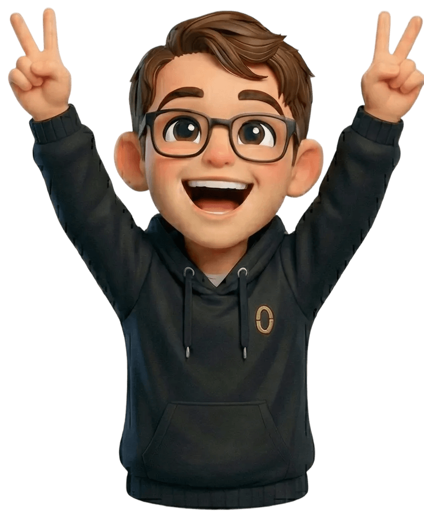 Dennis Weijer die vrede teken maakt en lacht